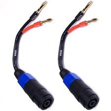 CNCESS CESS-004 Banana Plug to Female Speakon Speaker 4mm Banana, Black