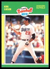 Kirk Gibson 1989 Fleer Baseball MVPs #13 Dodgers MLB READ FREE SHIP AutographDen