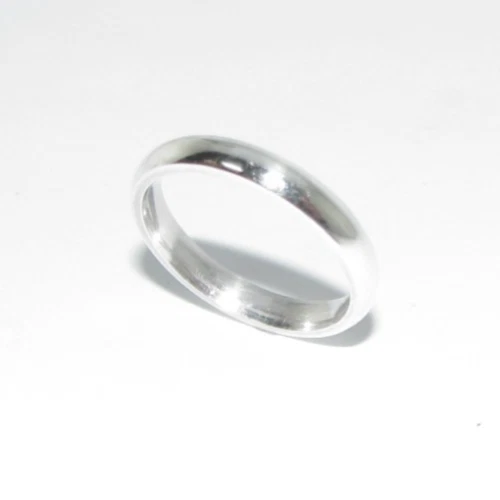 Donna/Donna Argento Fede Nuziale Anello Misura UK M - Immagine 2 di 4