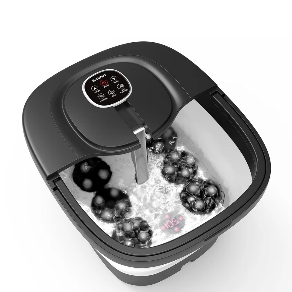 Spa de pés com aquecimento de circulação com bolas de massagem shiatsu 3D - presente de relaxamento - Imagem 3 de 4