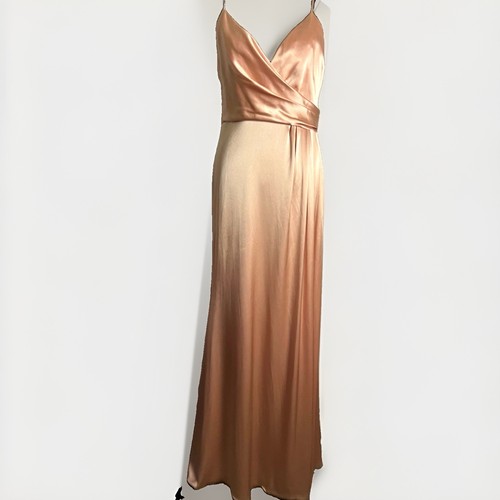 NWT Jill Jill Stuart Liquid Satin Gown 🪐 Rosy Nude Maxi Dress