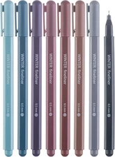 DIVERSEBEE Fine Tip Pens, 8 Bible Pens No Bleed 1 Count (Pack of 8), Winter 