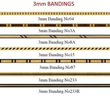 3mm wide wood Inlay Banding, Finishing Inlay Strip, Wood Veneer Borders