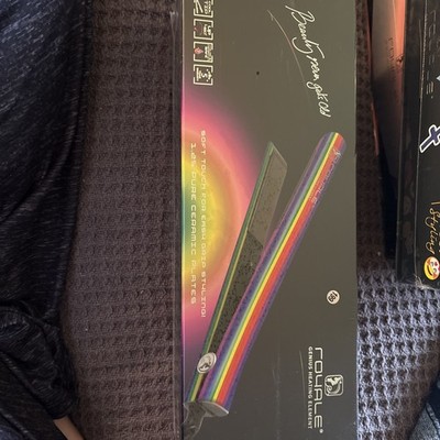 Royale Genius Heating Element Rainbow Flat Iron 1.25'' $500 Ceramic Plates NEW