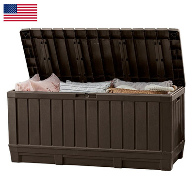 Keter Kentwood 92 Gallon Resin Deck Box-Organization And Storage For Patio