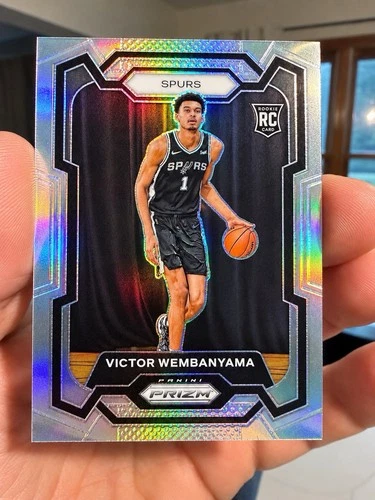 2023-24 Prizm VICTOR WEMBANYAMA Rookie SILVER PRIZM No. 136 *NO RESERVE* Mint 💎