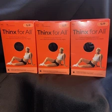 Thinx for All Period Underwear Panties Black Super Absorption Small 