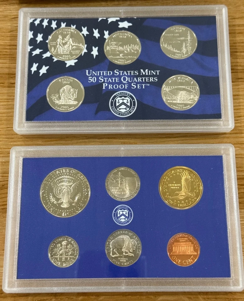 2005 UNITED STATES MINT  PROOF SET STATE QUARTERS - CA, MN, OR, KS AND WV - Image 4 of 4