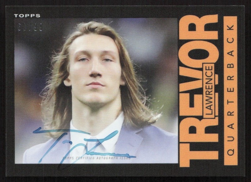 2021 Topps X Orange SP 68/99 Trevor Lawrence Rookie Auto ON CARD #24-A BB2
