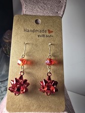 Christmas Bow Earrings For Women Dangle Drop Gift Giving