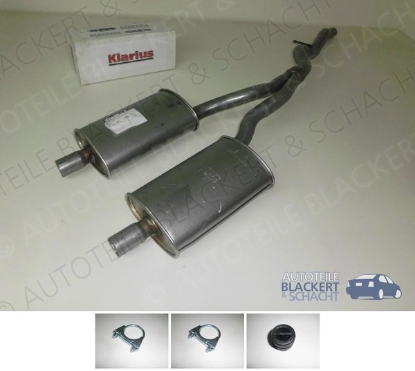 Auspuff Mitteltopf+Anbauteile für Ford Granada+Kombi 2.0 +2.3+2.8 1977-1985-image