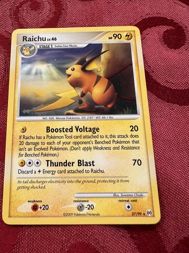 Pokémon TCG: Raichu LV. 46 27/99 Platinum Arceus 2009 Rare