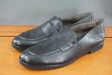 Paul Green Wheaton Shoes Womens 9 Black Leather Loafers Slip On Comfort Casual