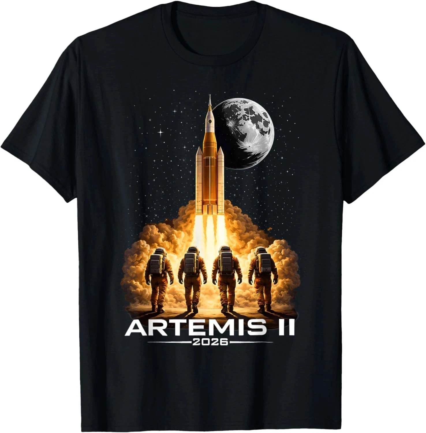 Artemis Launch to The Moon Astronaut Explorer T-Shirt unisex T-Shirt - product detail image 1