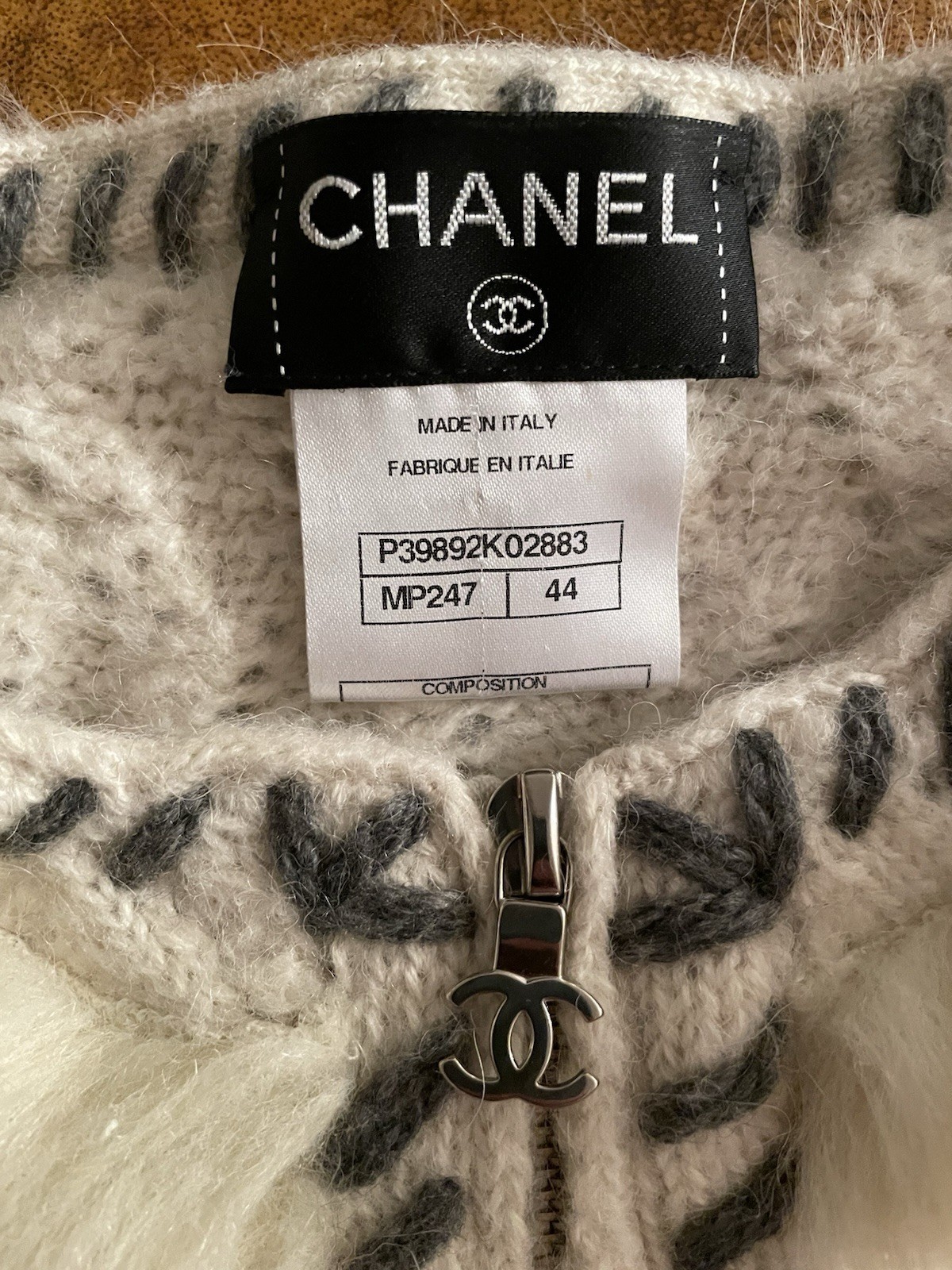 Chanel Ladies Cardigan Sweater with Zip, Size 44 image 8