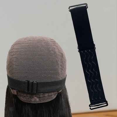 Perücken verstellbar Gummiband schwarz Haarschmuck rutschfest Kantenkontrolle