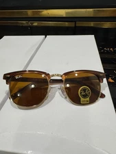 Ray-Ban RB3016 Clubmaster Sunglasses – Timeless Brown with Neutral Brown Lenses