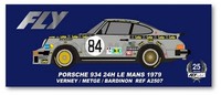FLY CAR Modelle A2507 Porsche 934/5 24H Le Mans 1979 - 7. 25. JubiläUm