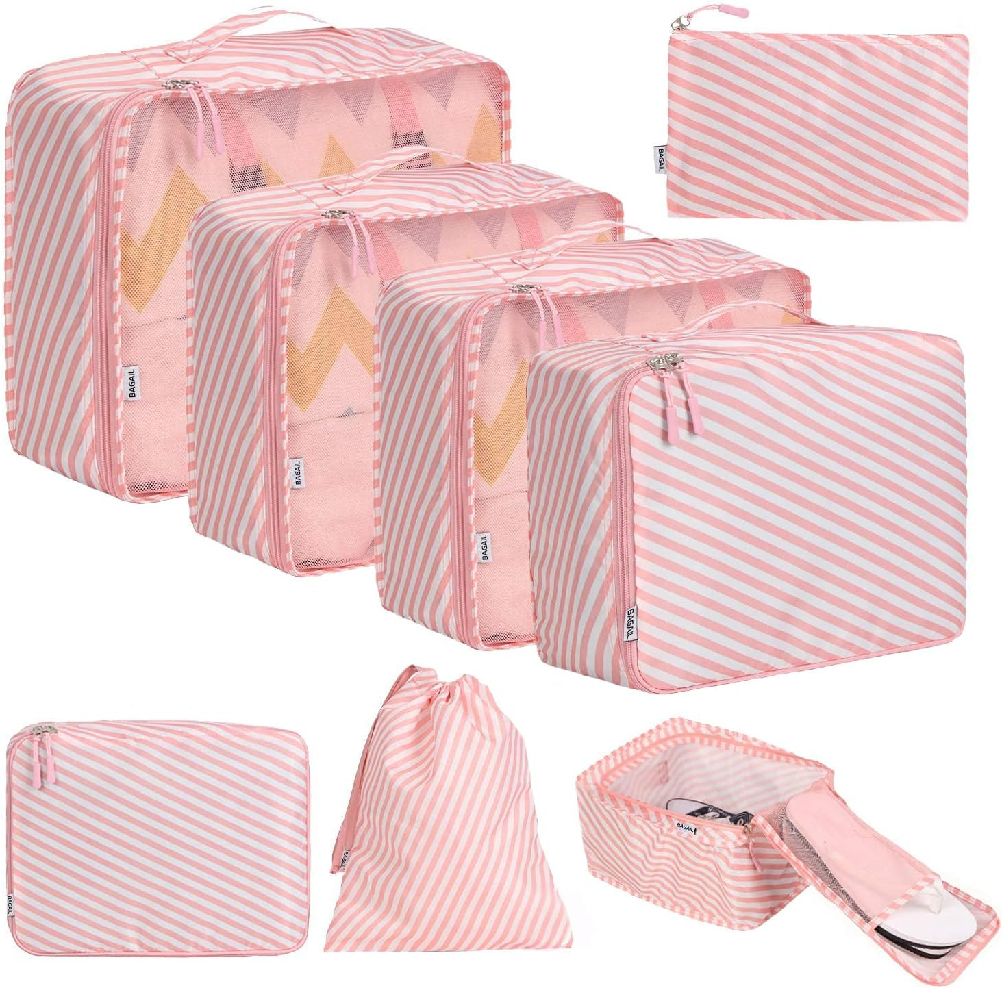 Set 8 Pezzi Organizer Viaggio: Cubi per Valigia Eleganti e Pratici