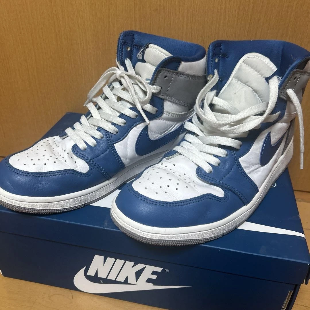 Nike Air Jordan 1 High Blu Bianco Uomo Taglia 9 Usate