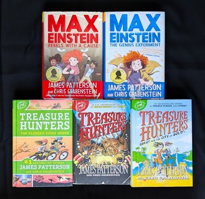 Lot Of 5 James Patterson Books Max Einstein 1-2 Treasure Hunters Quest Plunder