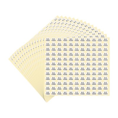 1980Pcs QC Passed Stickers 0.5x0.35'' Inventory Quality Control Stickers White