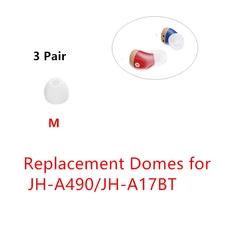 3 Pair M Size Ear Domes Ear Tips For Jinghao A490 A17BT Hearing Aids Replacement