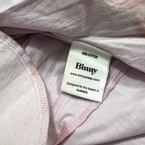 Binny Dress Size 12 Medium M / US 8 The Carousel Pink Cotton Poplin Placket Belt - Picture 8 of 9