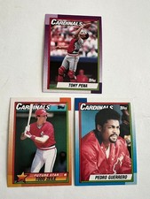 (3) 1990 TOPPS-TODD ZEILE R.C. #162-TONY PENA#115-PEDRO GUERRERO# 610 BASEBALL
