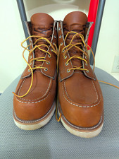 Red Wing Shoes Moc Toe Classic Leather Lace-Up Work Boots 11.5 E2 10875-3