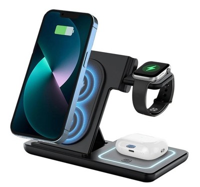 Wireless Charger 3 in 1 15w Fast Charging Station for Apple iWatch And AirPods