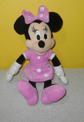 10'' Disney Pink Minnie Mouse Stuffed Soft Plush Polka Dots Classic By Just Play
