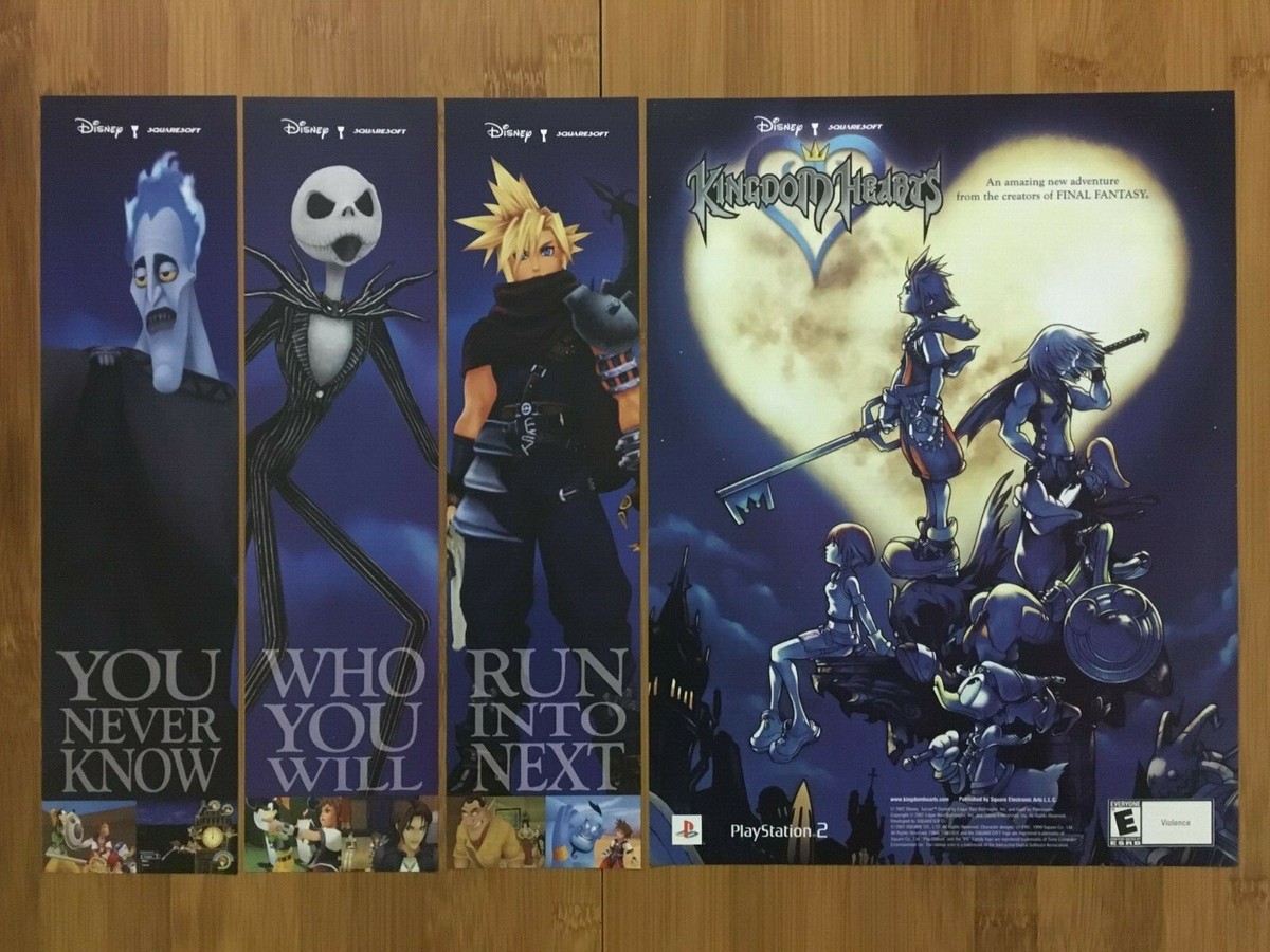 2002 Kingdom Hearts PS2 Playstation 2 Print Ad/Poster
