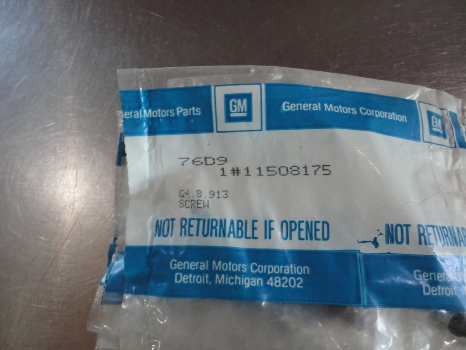 (5) Nuevo NOS OEM GM techo corredizo bisagra tornillo 11508175 1985-1993 Chevy Sprint Geo Storm Foto 3 de 3