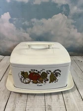 Mid Century Ransberg Metal Square Cake Carrier locking Vegetables Pictures