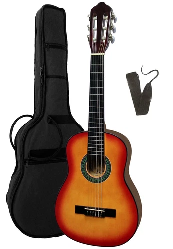 Gitarre/Kindergitarre1/4-K1L-sunburst linkshänder-lefthand-Zubehör-Tasche-Band!n