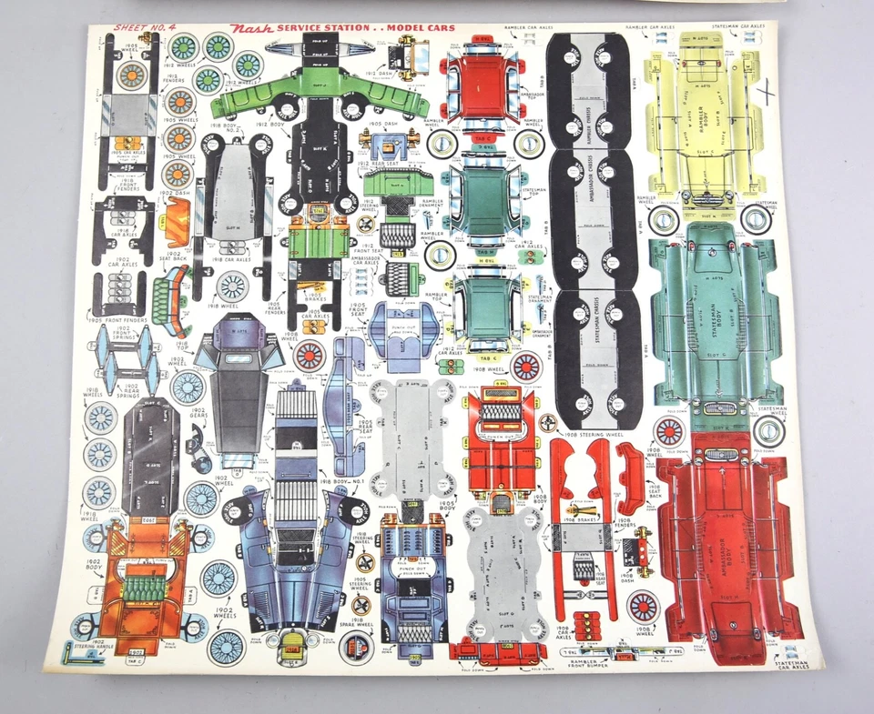Vintage 1953 Nash Model Car Kit Dealer Promo Punch Out Cardstock toy playset - Image 2 of 4