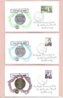 AUSTRALIA 1966 CHANGE TO DECIMAL CURRENCY 3 FDCs 75c, $2 & $4