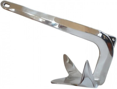 M Anker Edelstahl A4 rostfrei, 15 kg, Rostfrei, hochglanz poliert Boot