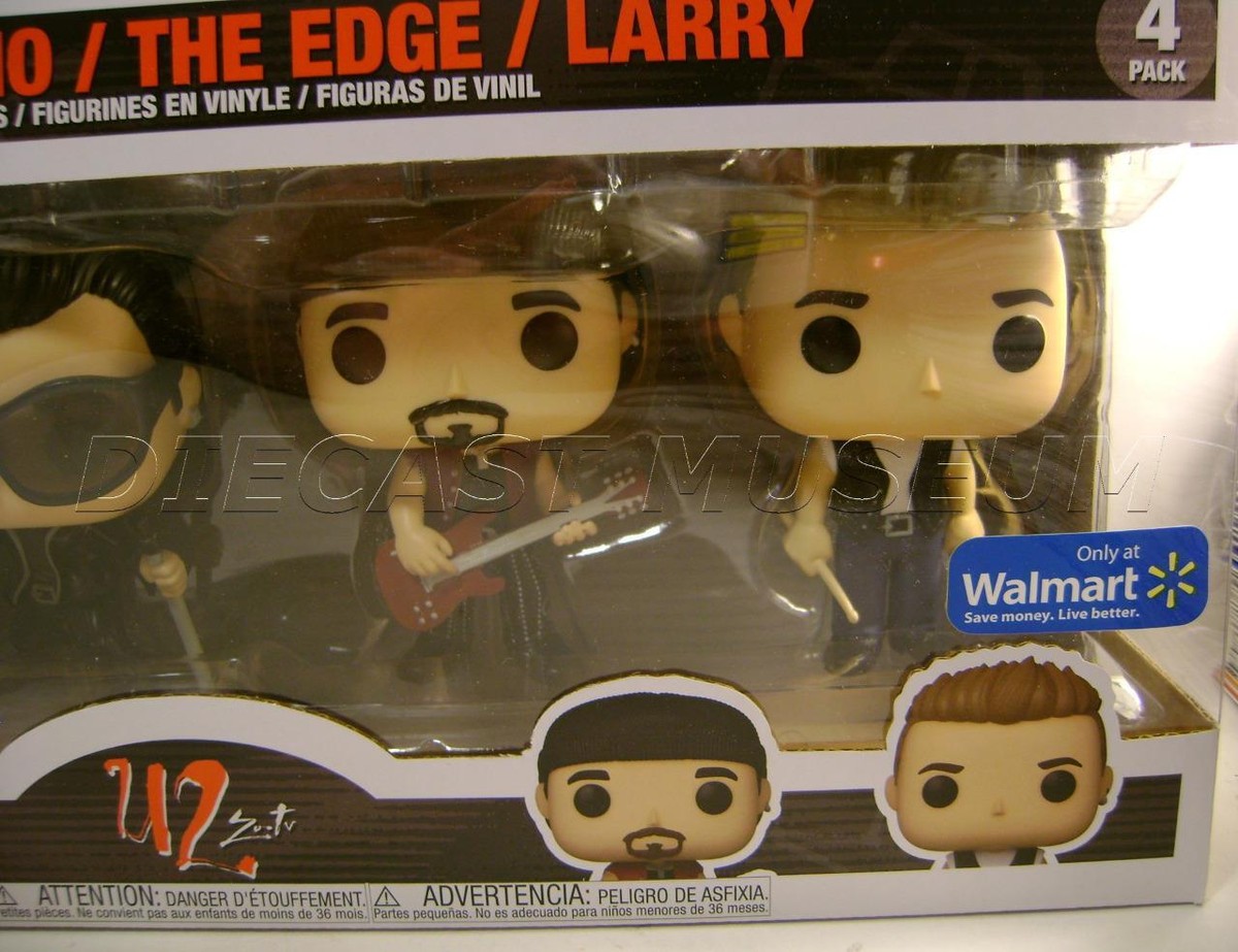 U2 ZOO TV ADAM BONO THE EDGE LARRY WALMART 4 PACK FUNKO POP U2 ZOO TV ADAM BONO THE EDGE LARRY WALMART 4 PACK FUNKO POP