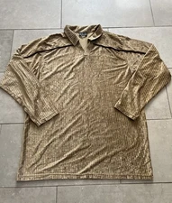 Vintage 90s Y2K LA Gate Velvet Velour Soft Long Sleeve Made In USA Shirt Sz XXL