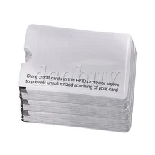 60Pcs Passport Blocker Sleeves Secure Holder Silver 3.62x2.48inch for ID Card
