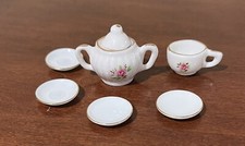 Reutter Porcelain Dollhouse Miniature 6 Piece Tea Set missing Pieces 