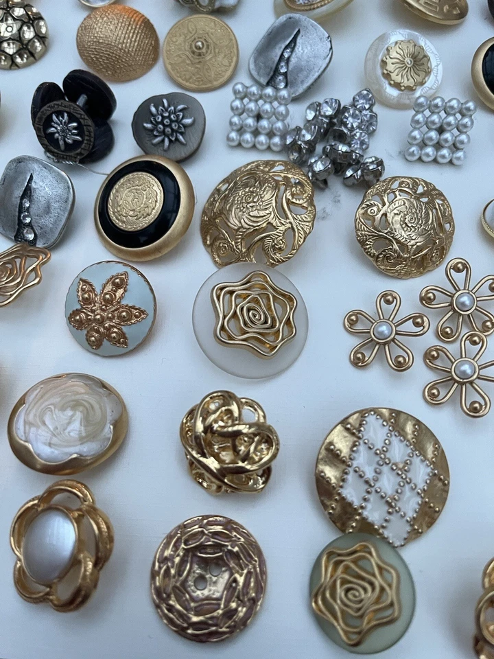 Knöpfe modisch / alle Größen / Bunt / Gold / Metall - Bild 4 von 4