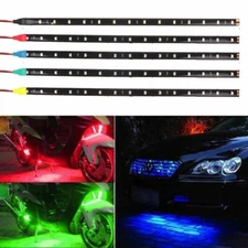 5x PCS 12V 30cm Flexible LED Strip Light Waterproof For Motors Car Truck Boat