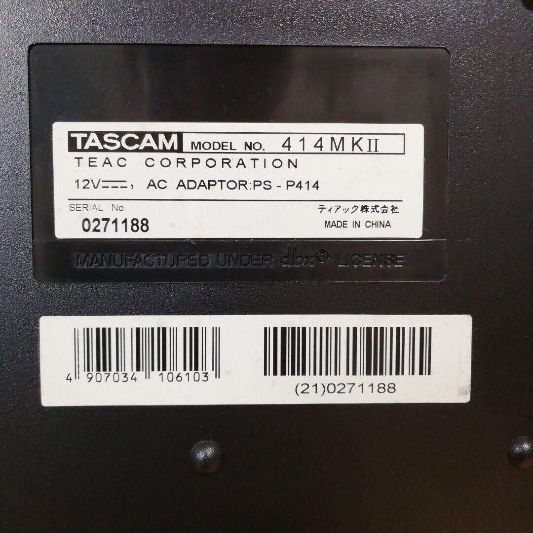TASCAM Portastudio 414MKII 4-track Cassette Recorder for TASCAM Portastudio 414MKII 4-track Cassette Recorder for
