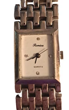 Ronica Women's Silvertone Bracelet 7" Watch New Battery