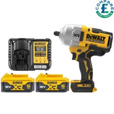 DeWalt DCF961 18v XR Brushless Impact Wrench With 2 x 5.0Ah Batteries & Charger