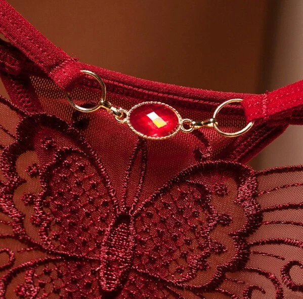 Rio String Tanga transparent Dessous Slip sexy Schmuck Weiss Reizwäsche edel - Bild 4 von 4