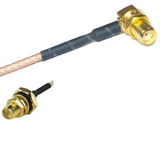 RG316 SMA FEMALE ANGLE to RP-SMA Female O-Ring RF Cable Rapid-SHIP LOT